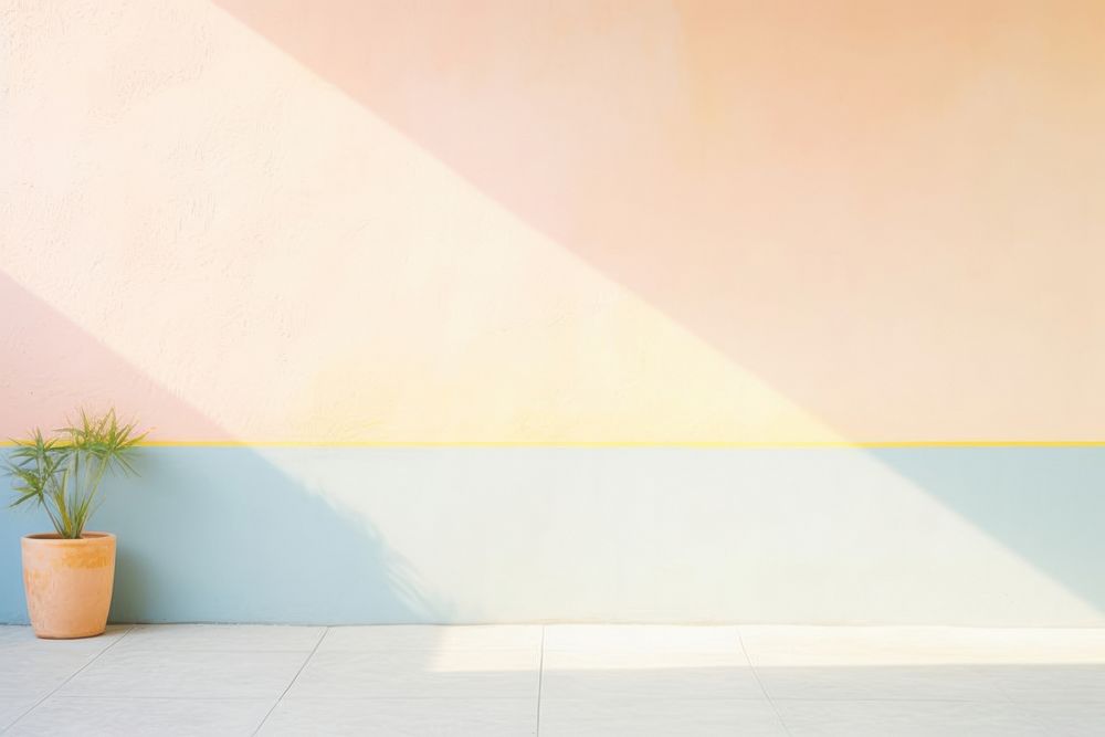 Pastel wall architecture backgrounds plant.