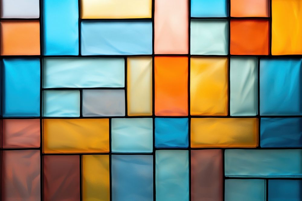Stained glass wall architecture backgrounds pattern.