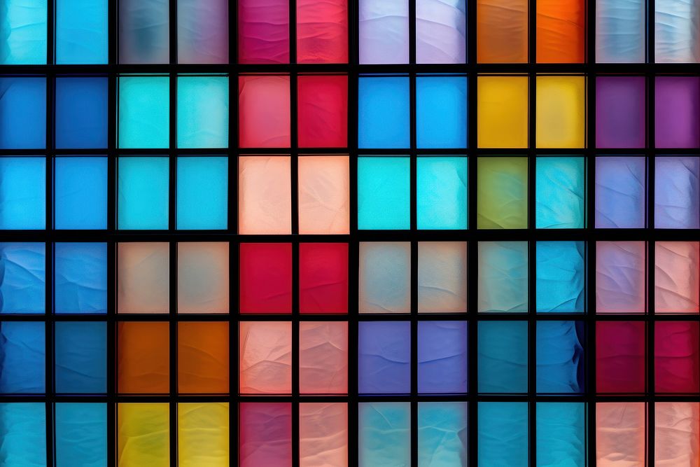 Stained glass wall architecture backgrounds repetition.