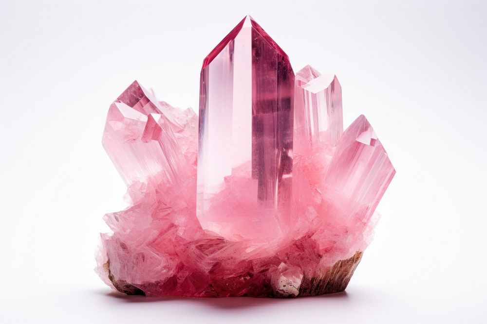 Pink Morganite gem gemstone mineral crystal.