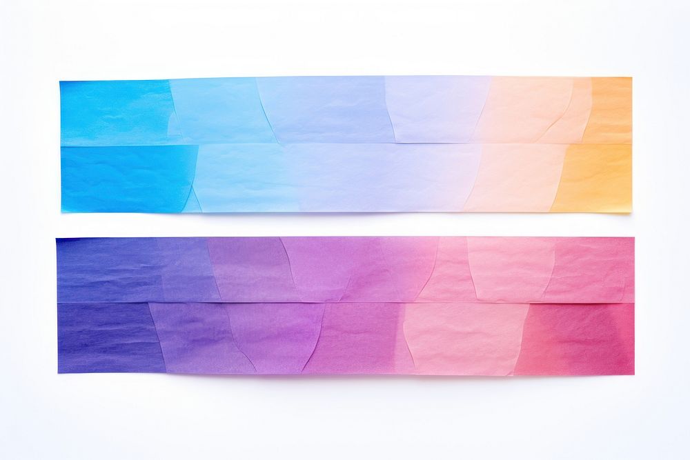 Vibrant colors adhesive strip white background creativity rectangle.