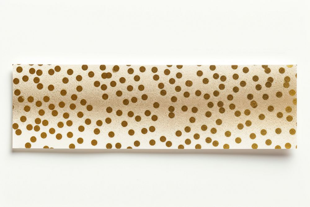 White gold dot pattern adhesive strip paper white background simplicity.
