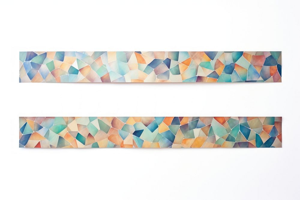 Abstract geometric pattern adhesive strip art white background accessories.