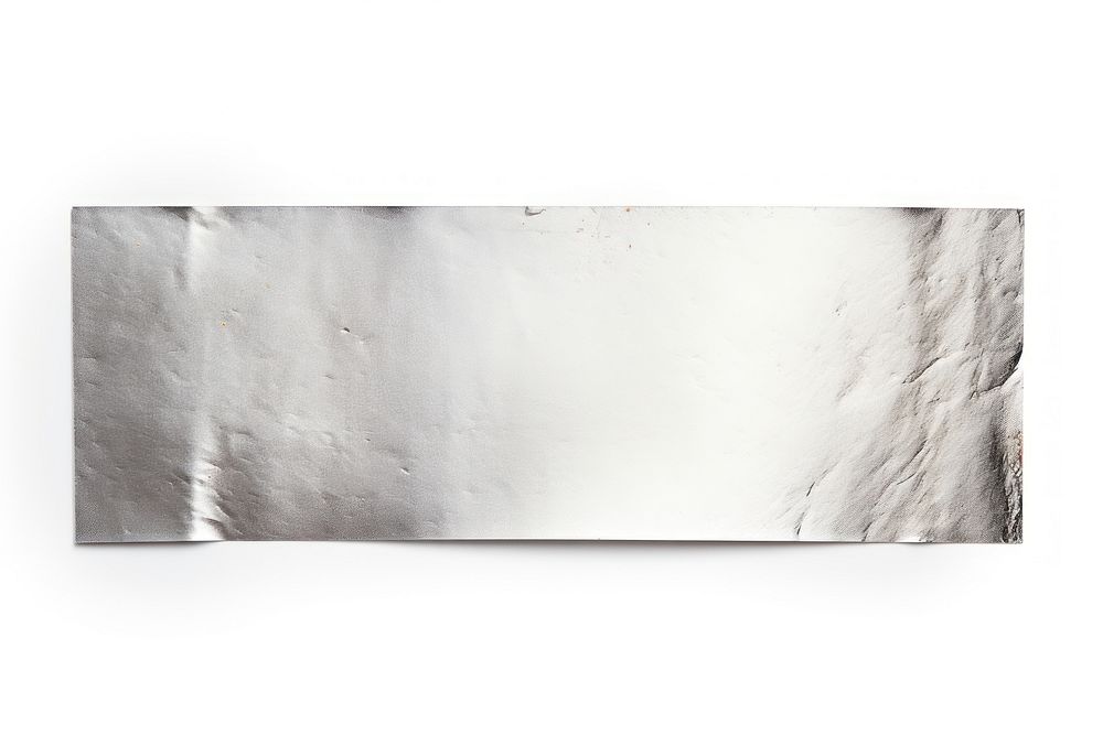 Aluminium adhesive strip paper white background rectangle.