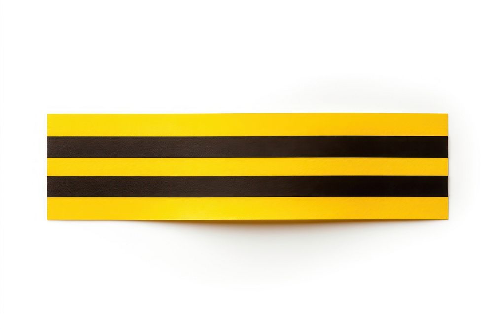PNG Black yellow stripe adhesive strip white background accessories rectangle.