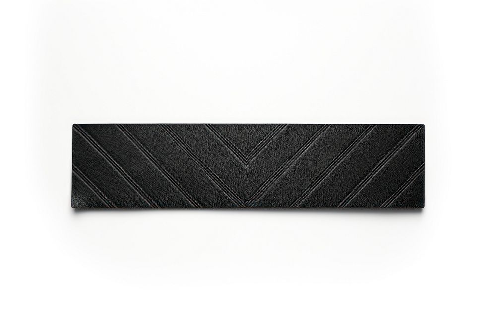 Black geometric shape adhesive strip white background accessories monochrome.