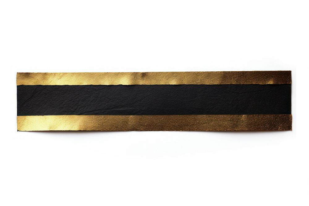 PNG Black gold stripe adhesive strip white background accessories rectangle.