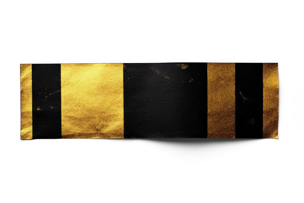 PNG Black gold stripe adhesive strip white background accessories rectangle.