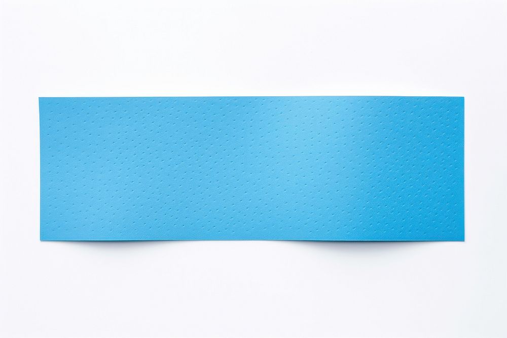 Blue big dot pattern adhesive strip paper white background simplicity.