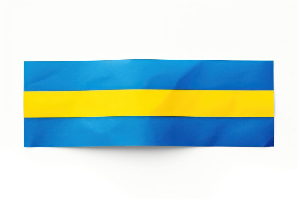 PNG Blue yellow stripe adhesive strip flag white background accessories.