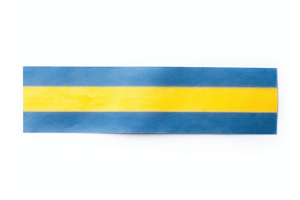 PNG Blue yellow stripe adhesive strip white background accessories rectangle.