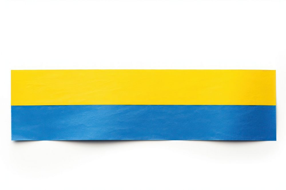 PNG Blue yellow stripe adhesive strip flag white background rectangle.