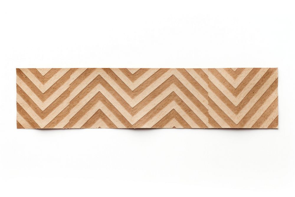 Chevron adhesive strip wood white background rectangle.