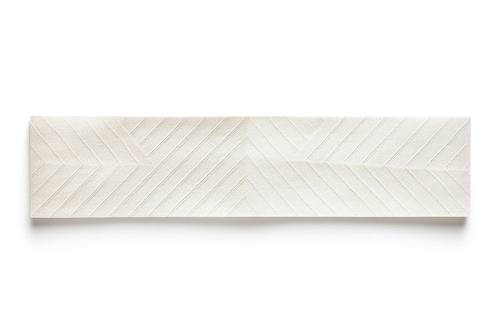 Chevron adhesive strip paper white white background.