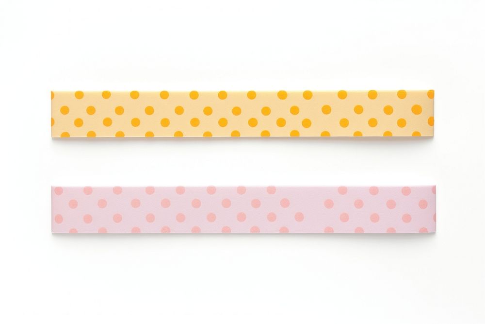 Cute dot pattern adhesive strip white background accessories rectangle.