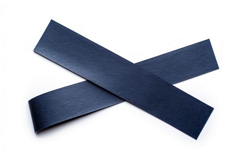 Dark blue adhesive strip white background accessories simplicity.