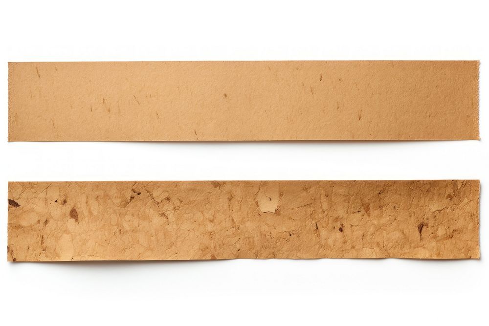 Earth tone adhesive strip rough paper wood.