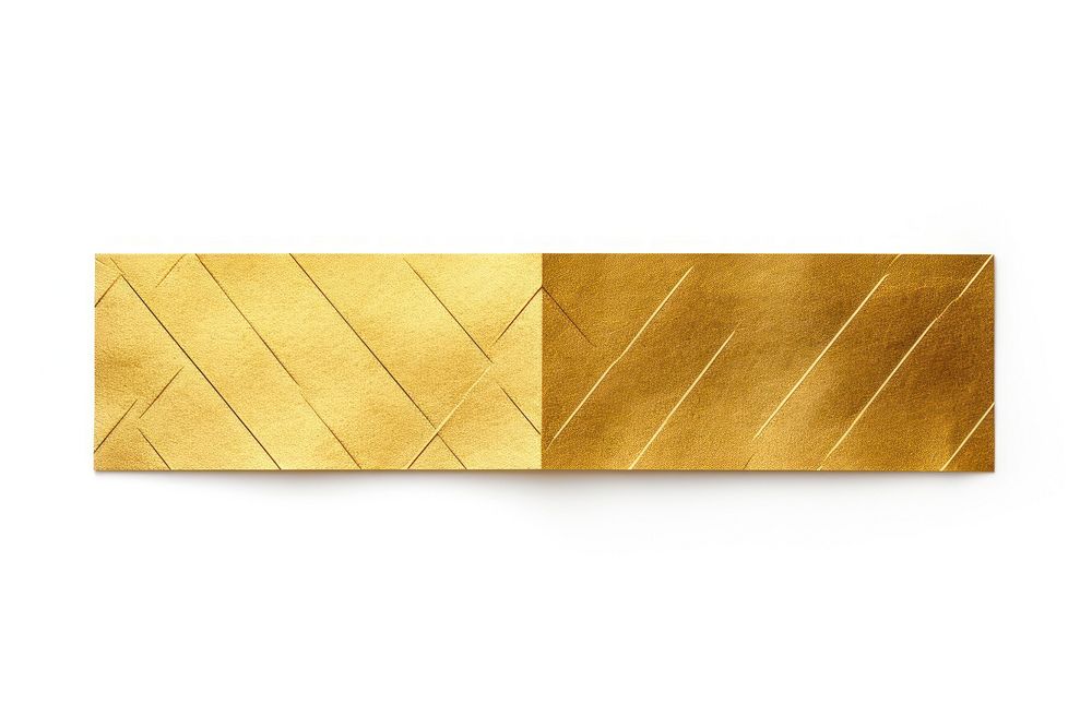 Geometric golden adhesive strip backgrounds wood white background.