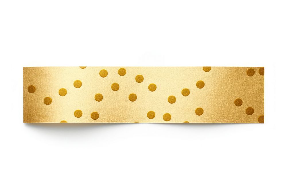 Gold big dot pattern adhesive strip white background accessories rectangle.