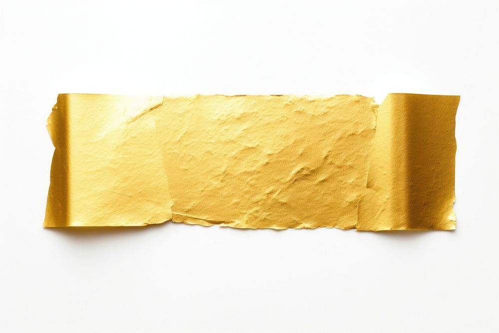Gold foil adhesive strip backgrounds paper white background.