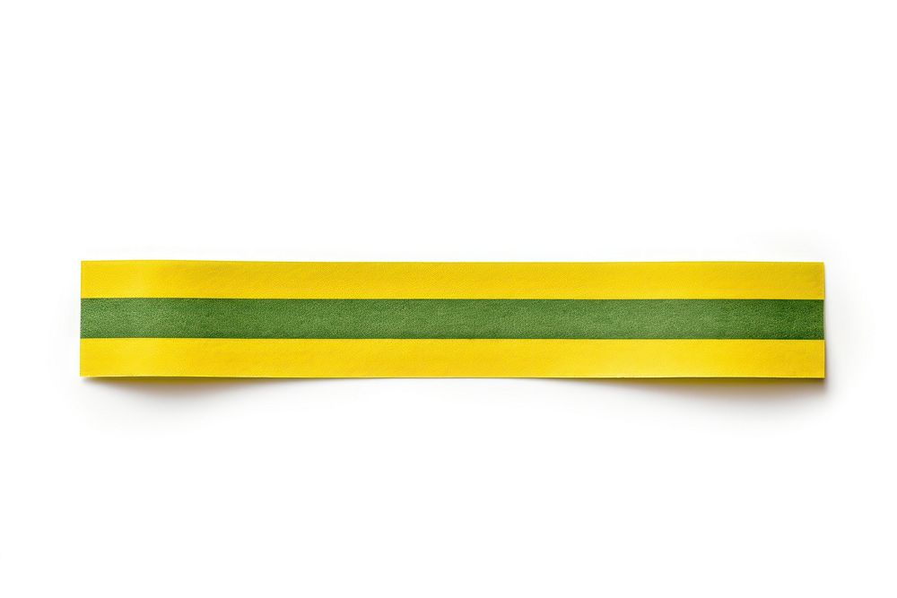 PNG Green yellow stripe adhesive strip white background accessories rectangle.