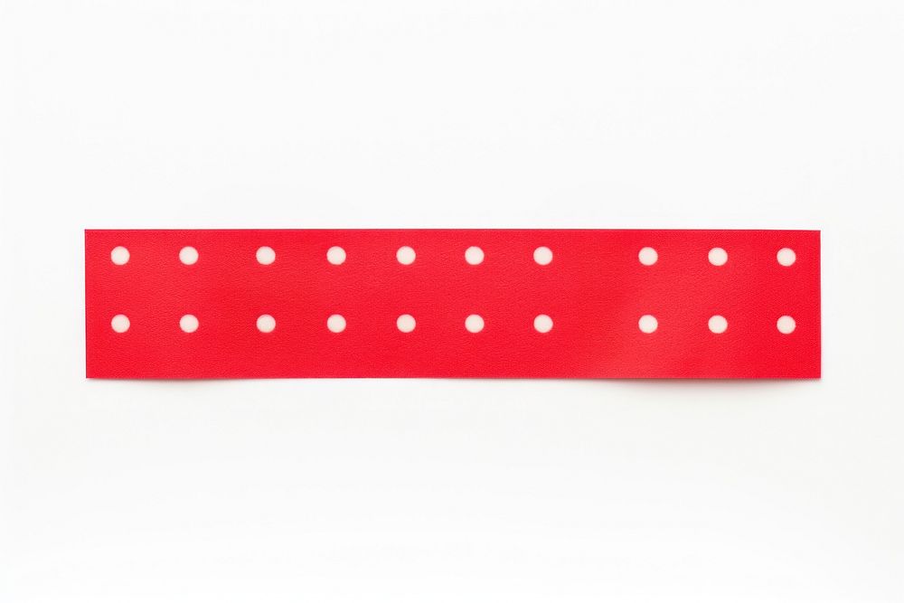 Red big dot pattern adhesive strip white background accessories blackboard.