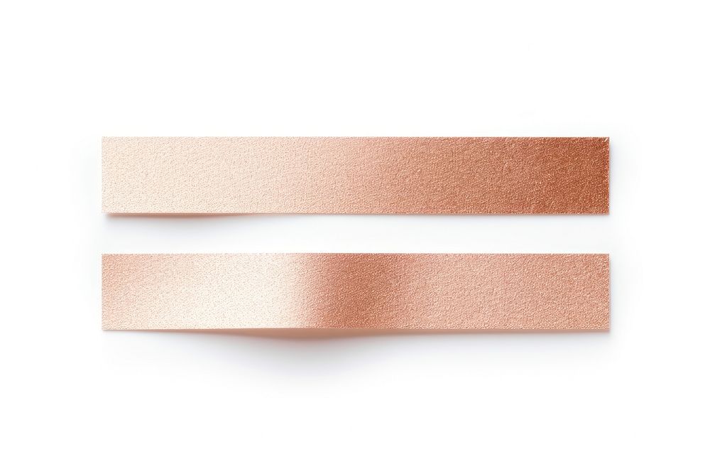 Rose gold adhesive strip white background accessories rectangle.