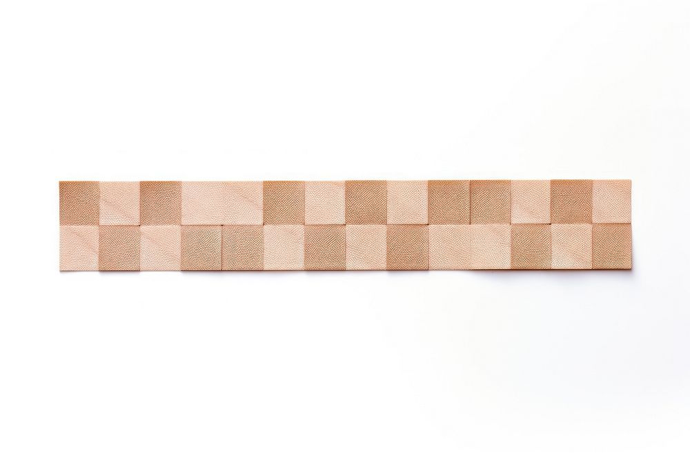Square geometric pattern adhesive strip white background rectangle flooring.