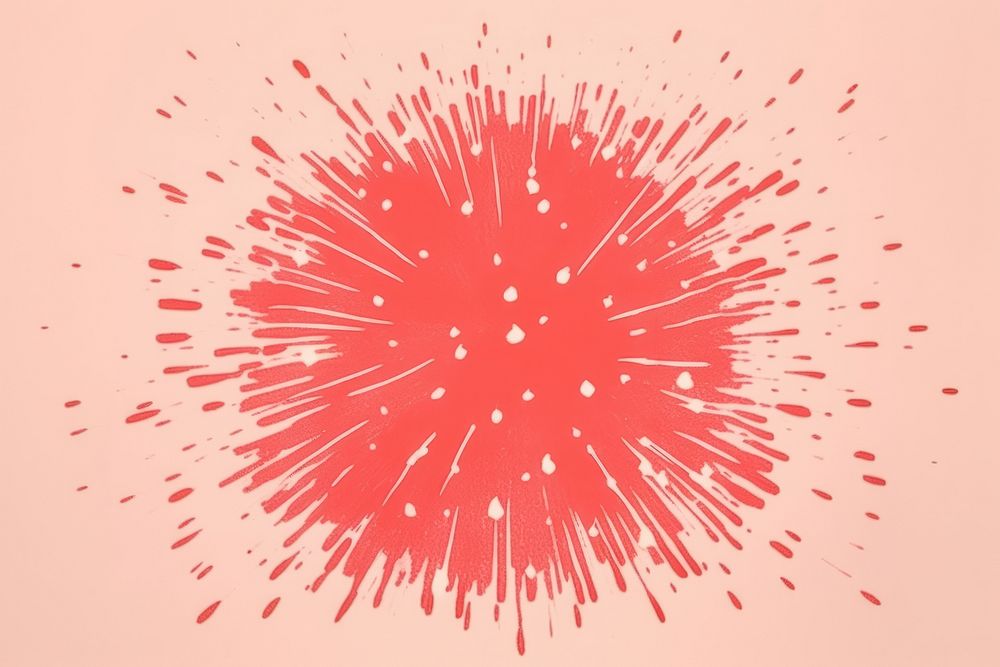Simple abstract Risograph printing illustration minimal of fireworks backgrounds art splattered.