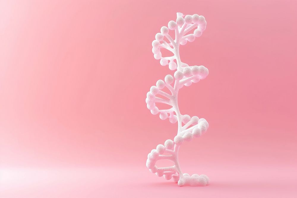 3D illustration of DNA art education furniture.