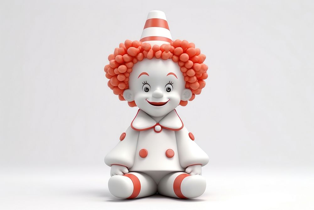 Cute clown figurine representation celebration.