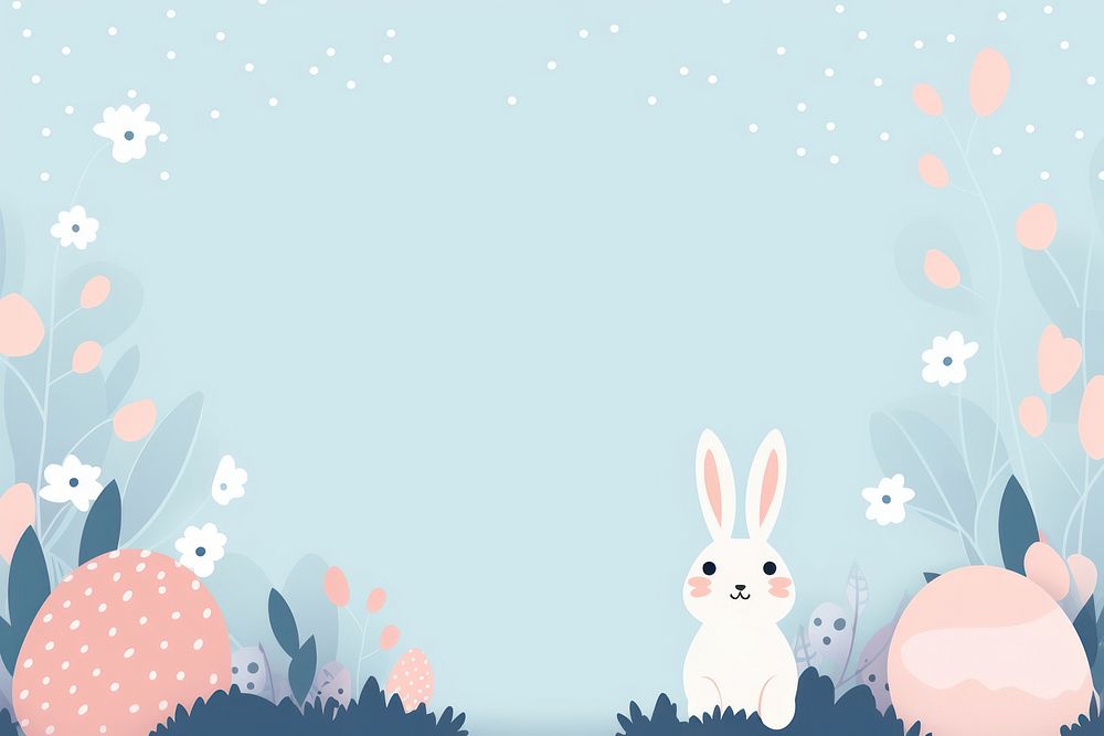Memphis rabbit easter frame backgrounds outdoors pattern.