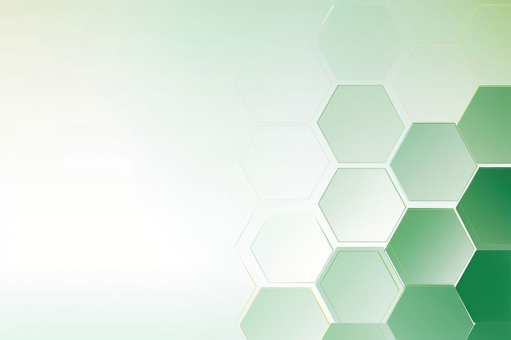 Polygon shape frame green backgrounds honeycomb.