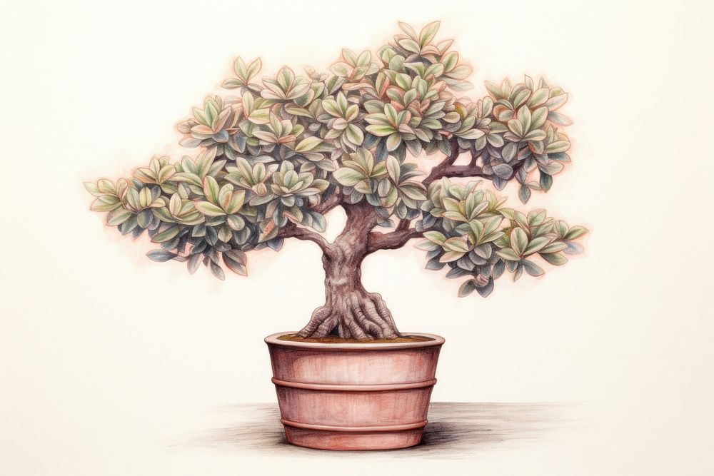 Shrub in a pot bonsai plant tree.