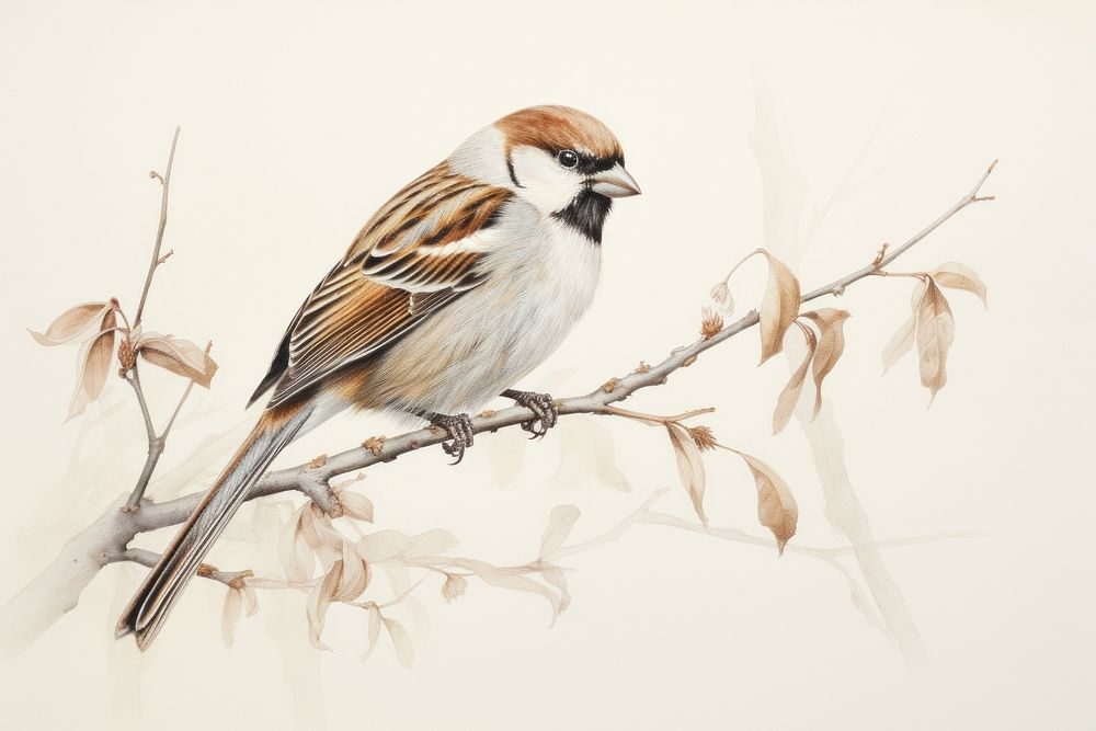 Sparrow bird animal wildlife songbird.