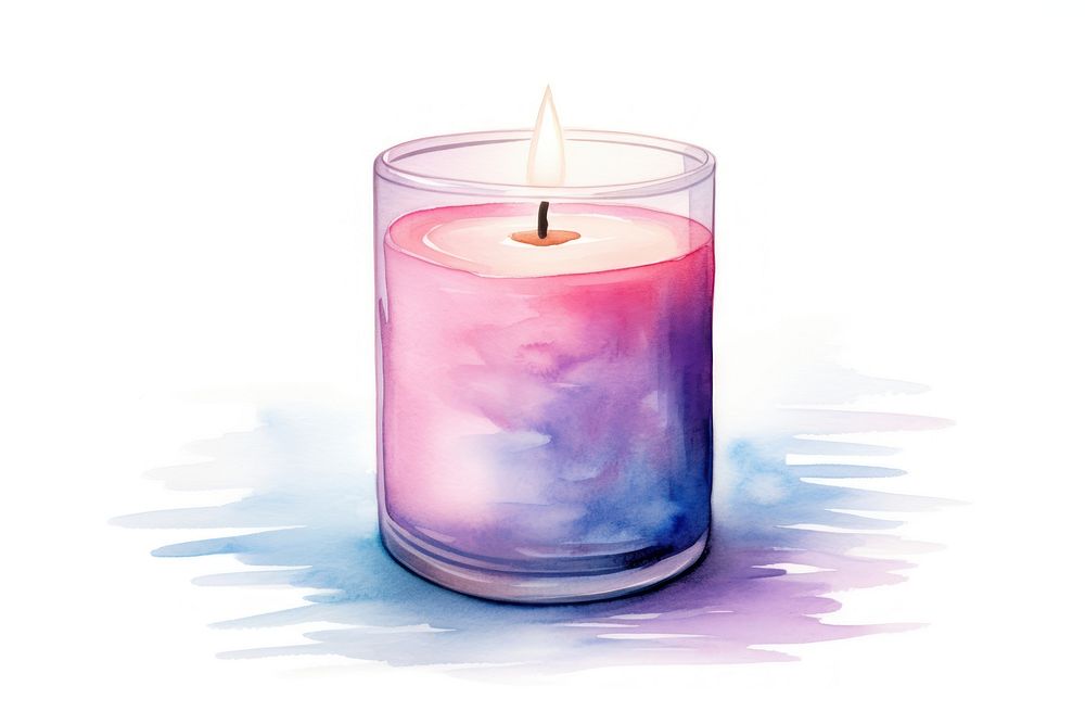 Aromatherapy candle white background cylinder lighting.