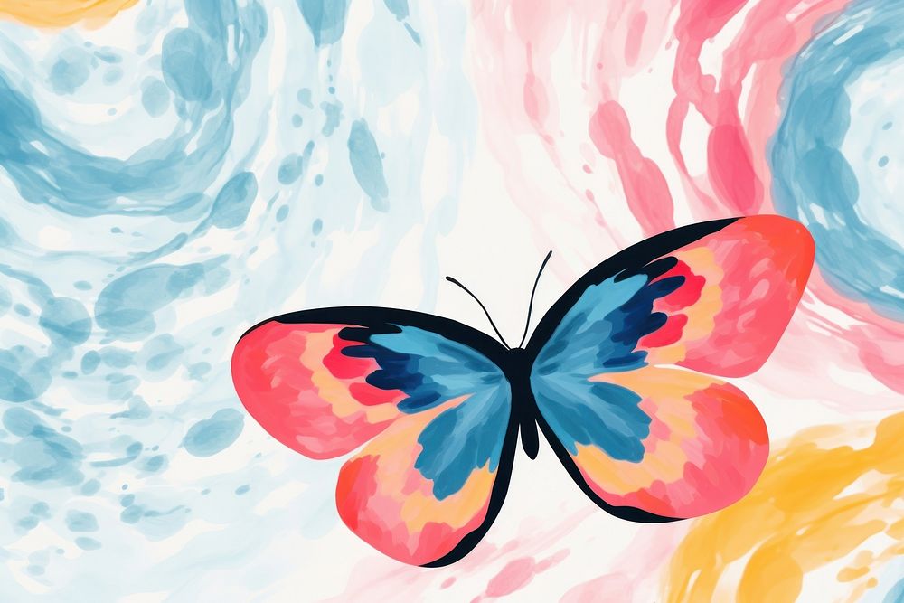 Memphis butterfly abstract shape backgrounds painting petal.