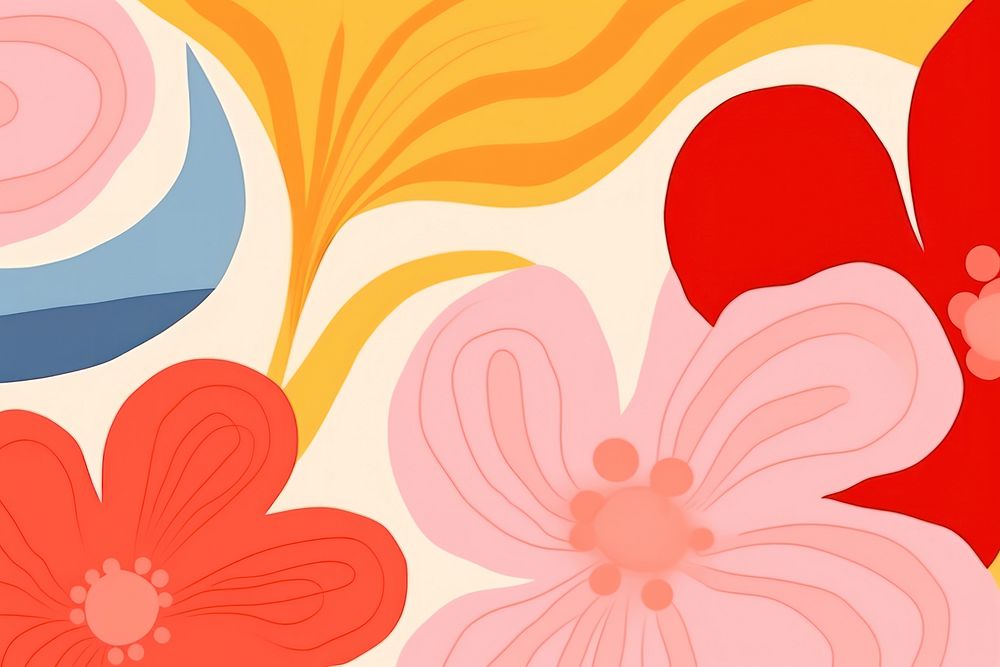 Memphis flower abstract shape backgrounds pattern line.