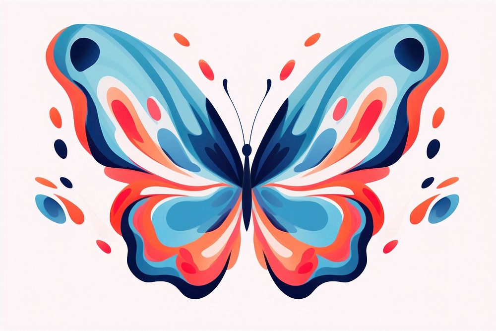 Butterfly abstract shape pattern art creativity.