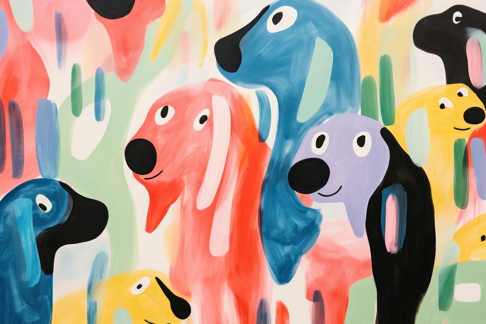Dogs abstract shape background backgrounds painting animal.