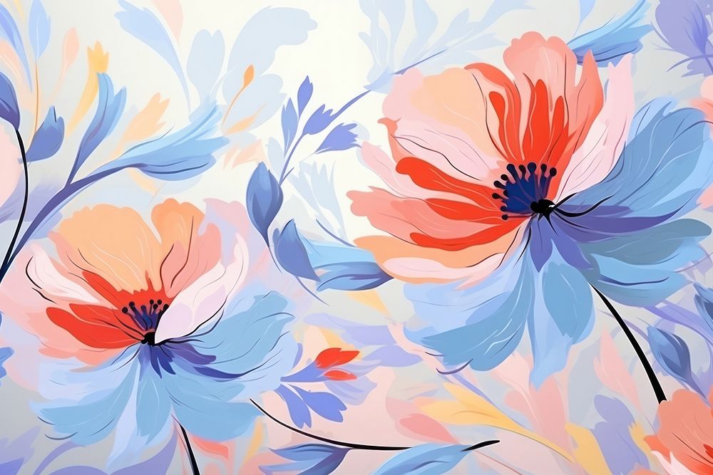 Flowers abstract shape background backgrounds painting pattern.