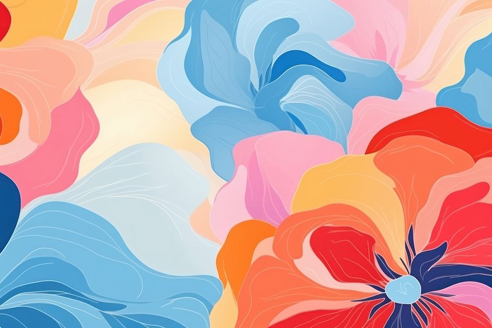 Flowers abstract shape background backgrounds pattern line.