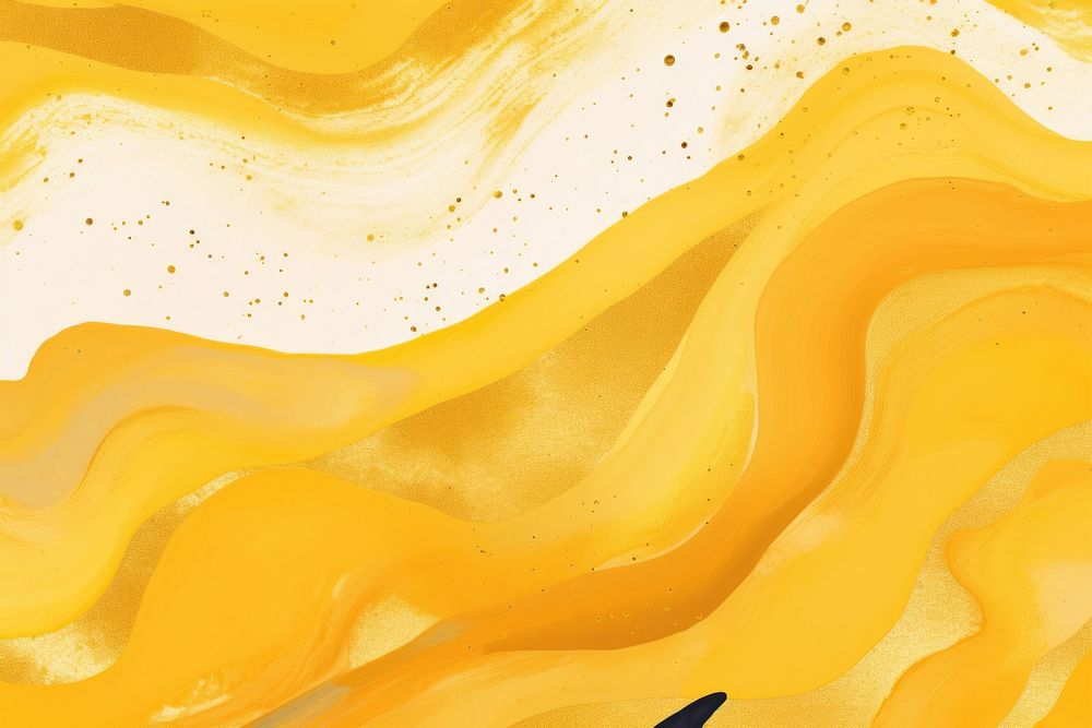Gold abstract shape backgrounds yellow paint.