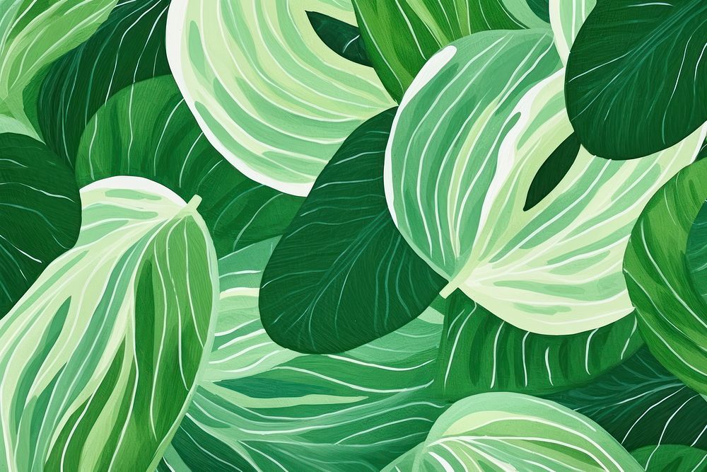 Green leaves shape backgrounds abstract pattern.
