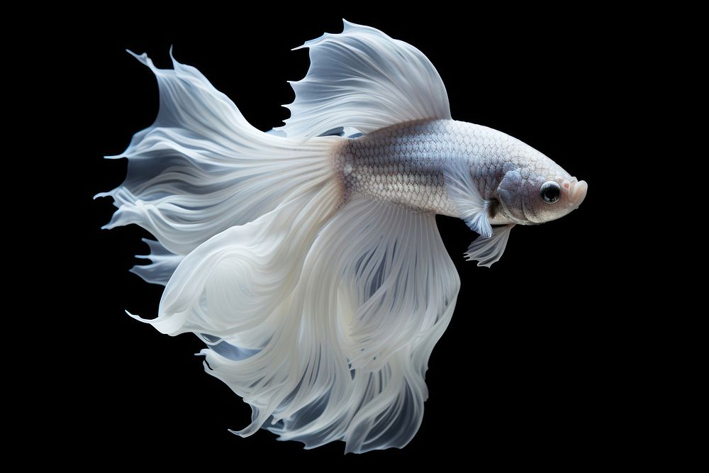 White betta fish animal underwater goldfish.