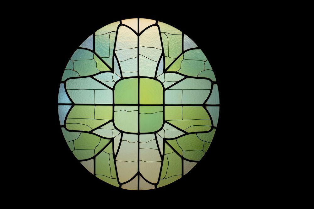 Abstract stain glass green background backgrounds creativity chandelier.