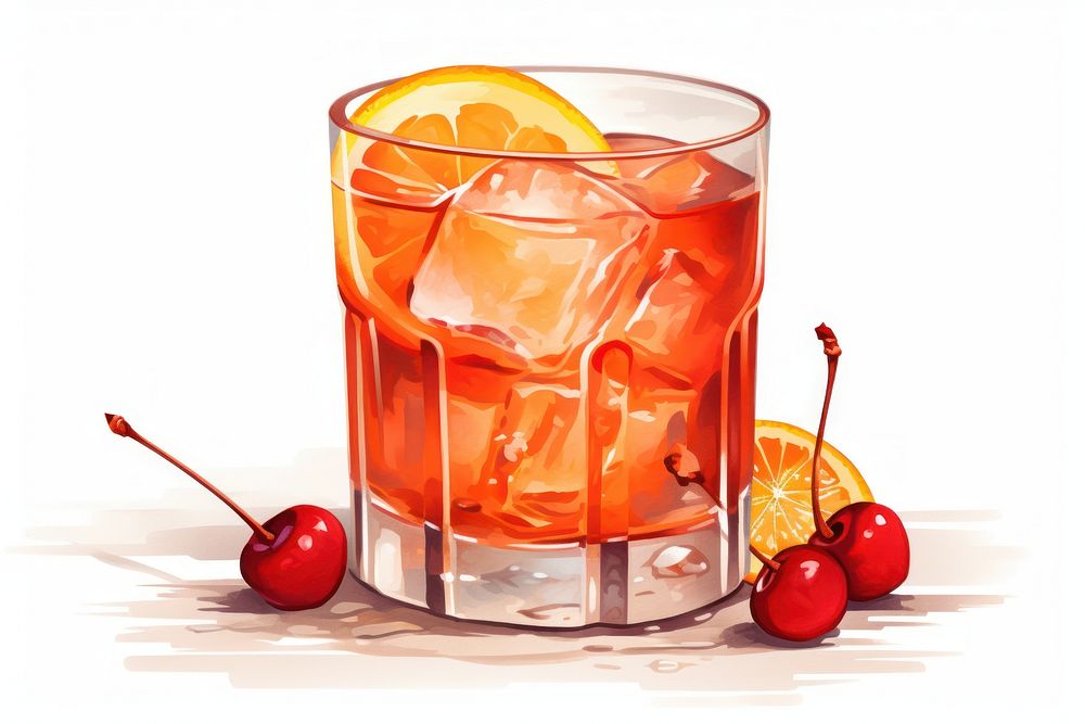 Cranberry Orange Whiskey Sour cocktail drink fruit glass.