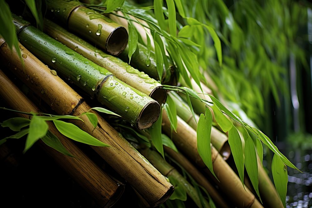 Bamboo bamboo plant freshness.