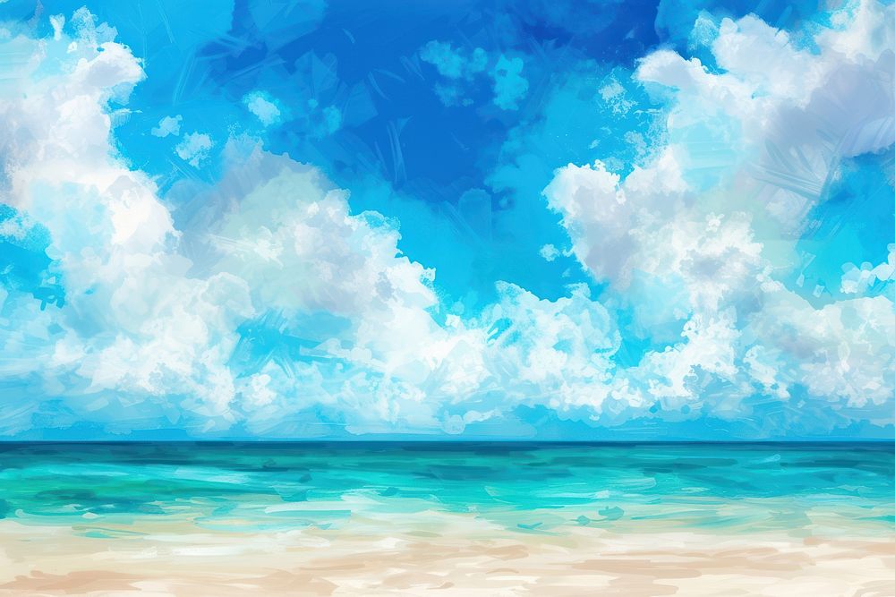 Tropical beach with blue sky backgrounds abstract outdoors.