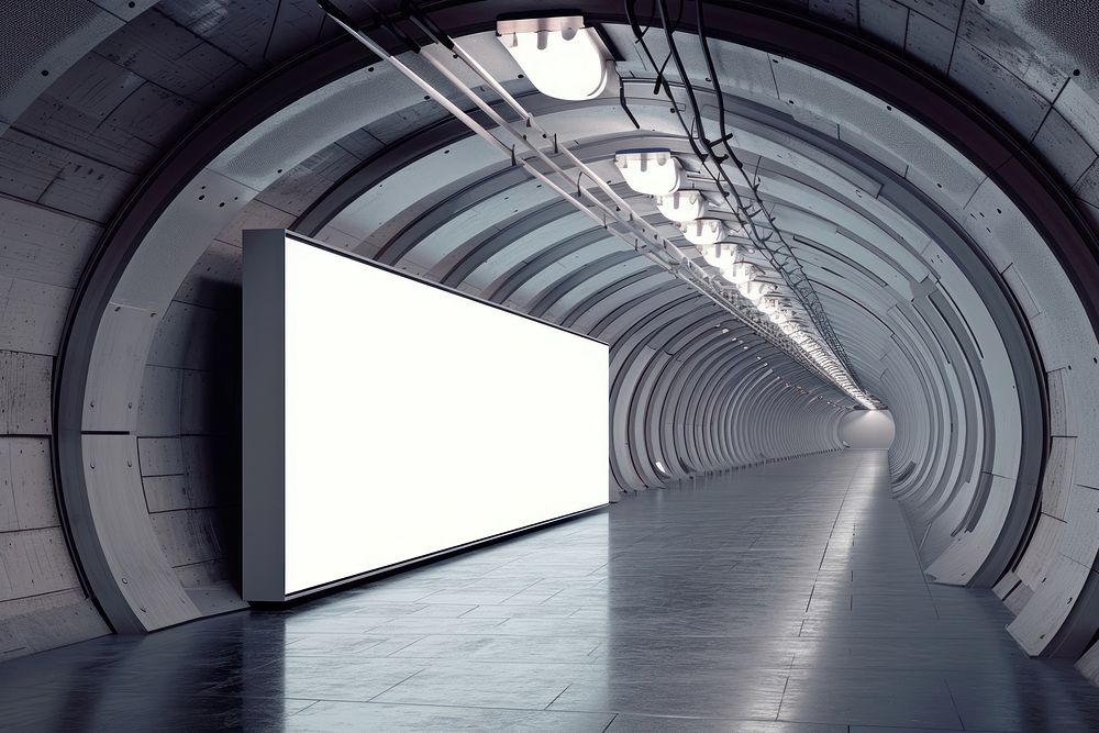 Pedestrain tunnel architecture corridor building.
